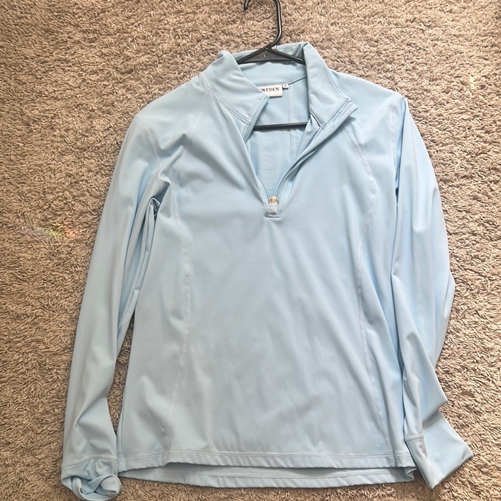 Women's Light Blue Long Sleeve Top